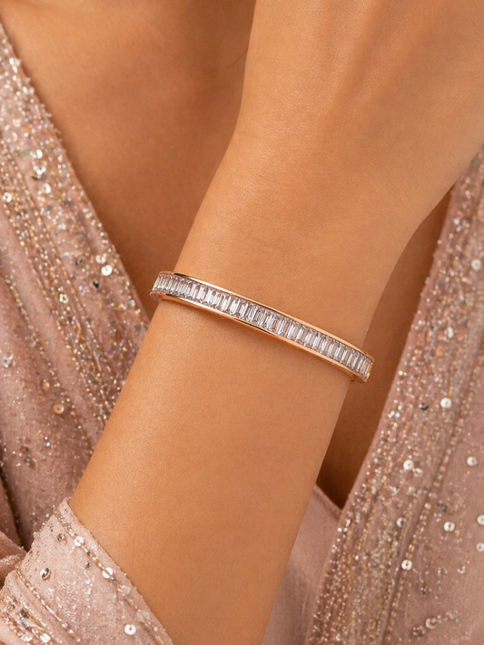 Rose Gold Baguette Diamond Bracelets
