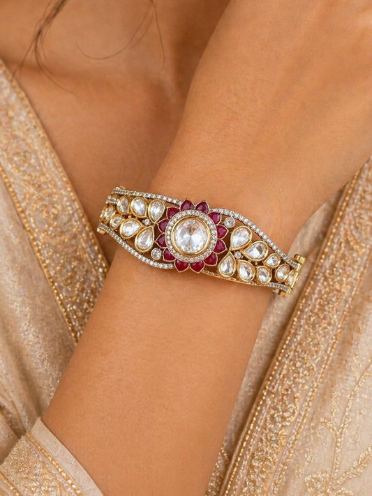 Uncut Polki Single Hand Bracelets